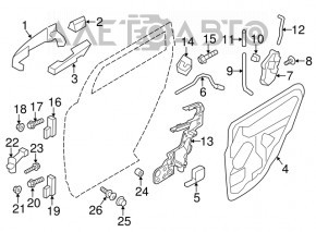 Plug outer handle rear left Ford Explorer 11-19 structure