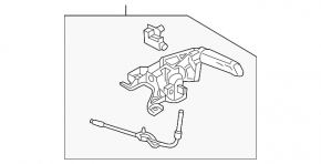 Parking brake lever with cable Ford Focus mk3 11-18 for disc, chrome insert