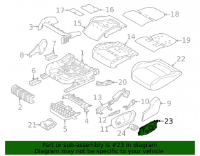 Seat control rear right Jaguar F-Pace X761 17-