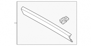 Upper trunk door trim Ford Focus mk3 15-18 rest 5d gray, scratch
