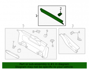 Upper trunk door trim Ford Focus mk3 15-18 rest 5d gray, scratch
