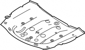 Trunk trough Infiniti Q50 14-20
