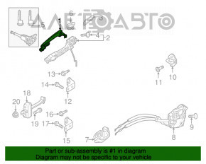 Door handle outer front left Mazda 6 13-17
