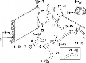 Cooling pipe return tank-head Ford Escape MK4 23- 1.5T