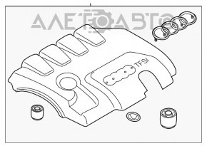 Engine cover Audi Q5 8R 13-16 hybrid