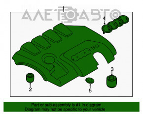 Engine cover Audi Q5 8R 13-16 hybrid