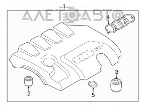 Engine cover Audi Q5 8R 13-16 hybrid