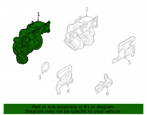 Turbine assembly with manifold first BMW 335i e92 07-13 3.0 N54 80k