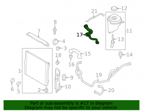 Cooling pipe radiator upper BMW X5 E70 07-13 3.0
