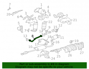 Front exhaust pipe Lexus RX400h 06-09 broken stud