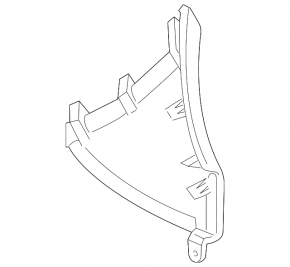 Cadillac CTS 14 center console trim, front right side, leather, gray