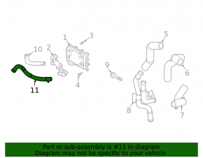 Tube for automatic transmission cooler Hyundai Sonata 20-23 2.5 low