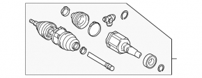 Front left half-shaft drive for Toyota FJ Cruiser 10-10