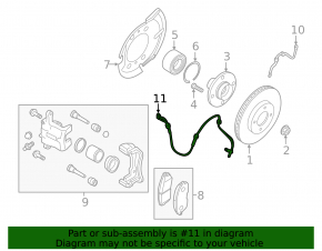 Front right ABS sensor Nissan Kicks 18-24