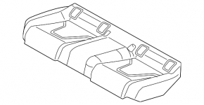 Rear row of seats 2nd row Audi A6 C7 12-18 Prestige, black leather, perforated, dented leather