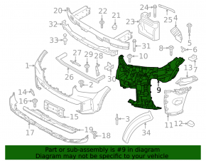 Left fog light bracket for BMW X5 G05 19-25 2024-25