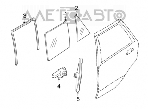 Rear left window seal for BMW X5 E70 07-13