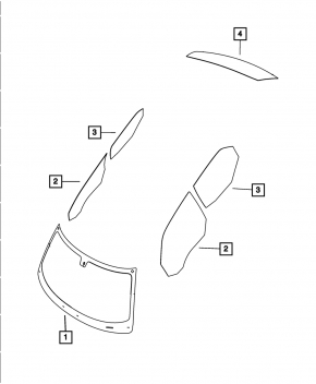 Glass door rear left Dodge Charger 11-23