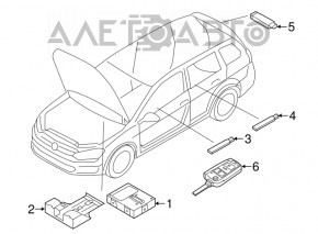 Key VW Golf 15-20 4 buttons