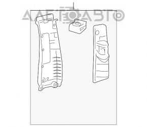 Left center pillar trim, upper belt, Toyota Camry v40, beige
