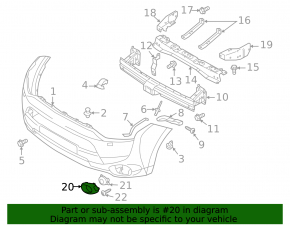 Right fog light frame Mitsubishi Outlander 14-14