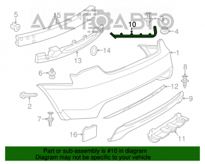 Rear bumper mount right Chrysler 200 4d 11-14