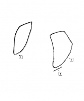 Door seal rear left Chrysler 200 15-17