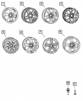 Wheel rim R18x7J ET40 Jeep Compass 22-25 type 4