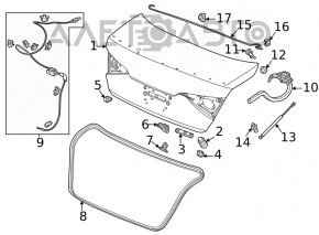 Trunk lid seal Honda Civic XI FE/FL 22- 4d