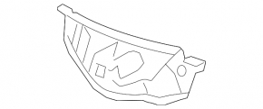 Windscreen wiper grille drain right VW Touareg 11-17