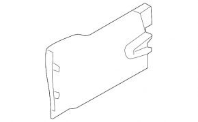 Center console trim side left Kia Sorento 11-15 front, black
