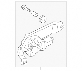 Rear wiper linkage with motor for Subaru Outback 15-19