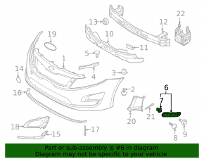 Front bumper mount right Kia Optima 14-15 rest