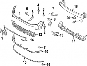 Lower grille of the front bumper Kia Sportage 23-25 structure without parking sensors, fog lights and radar, X-Line, X-Pro