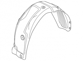 Rear right fender liner Kia Forte 4d 14-16 prerest