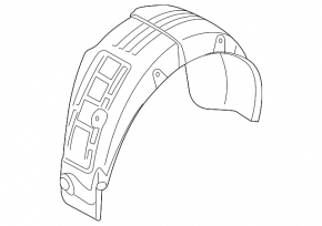 The rear right fender liner of a Hyundai Sonata 15-17 SE is dented.