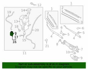 Hyundai Kona 19-23 Windshield Washer Motor