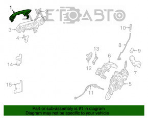 Door handle outer front right Mercedes GLC 16-19