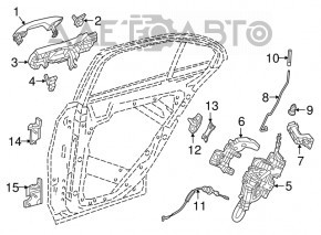 Door handle outer front right Mercedes GLC 16-19