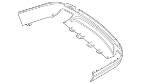Rear bumper lip Mercedes GLS-class X166 13-16 for towbar