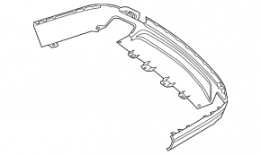 Rear bumper lip Mercedes GLS-class X166 13-16 for towbar