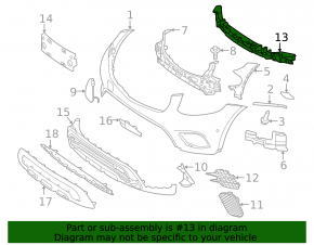 Mercedes GLC 300 20-22 Front Bumper Absorber