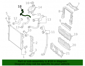 Cooling pipe tank-radiator Mercedes AMG GT-class X290 19-25 3.0