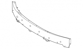 Front bumper reinforcement Mercedes EQE SUV-class X294 23-25 AMG pkg