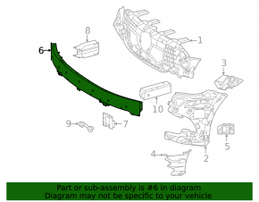 Front bumper reinforcement Mercedes EQE SUV-class X294 23-25 AMG pkg