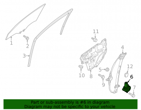 Front left window lift motor for Mazda 6 14-21