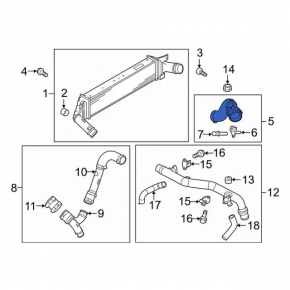 Intercooler pipe to manifold Ford Explorer 13-19 sport
