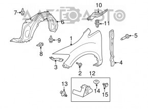 Front left wing Mazda CX-7 06-09