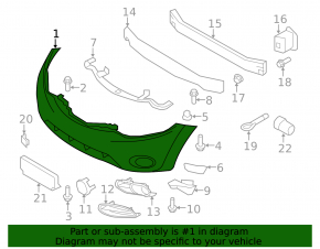 Bare front bumper for Nissan Murano z51 2009-2010