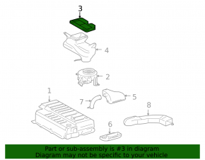Air duct for VVB Toyota Camry v40 hybrid type 3